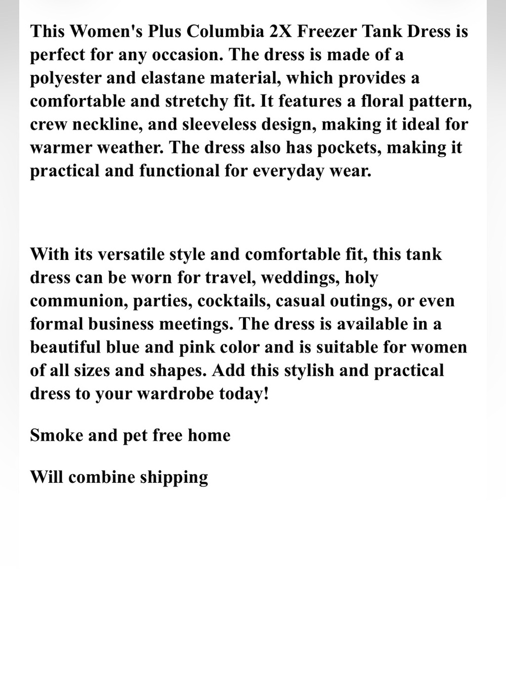 Columbia XXL Chill River womens Sleeveless tank Dress NEW pockets wicking SPF - Picture 14 of 15